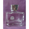 100ml Rectangle Shape Glass Perfume Bottle with Silver Cap